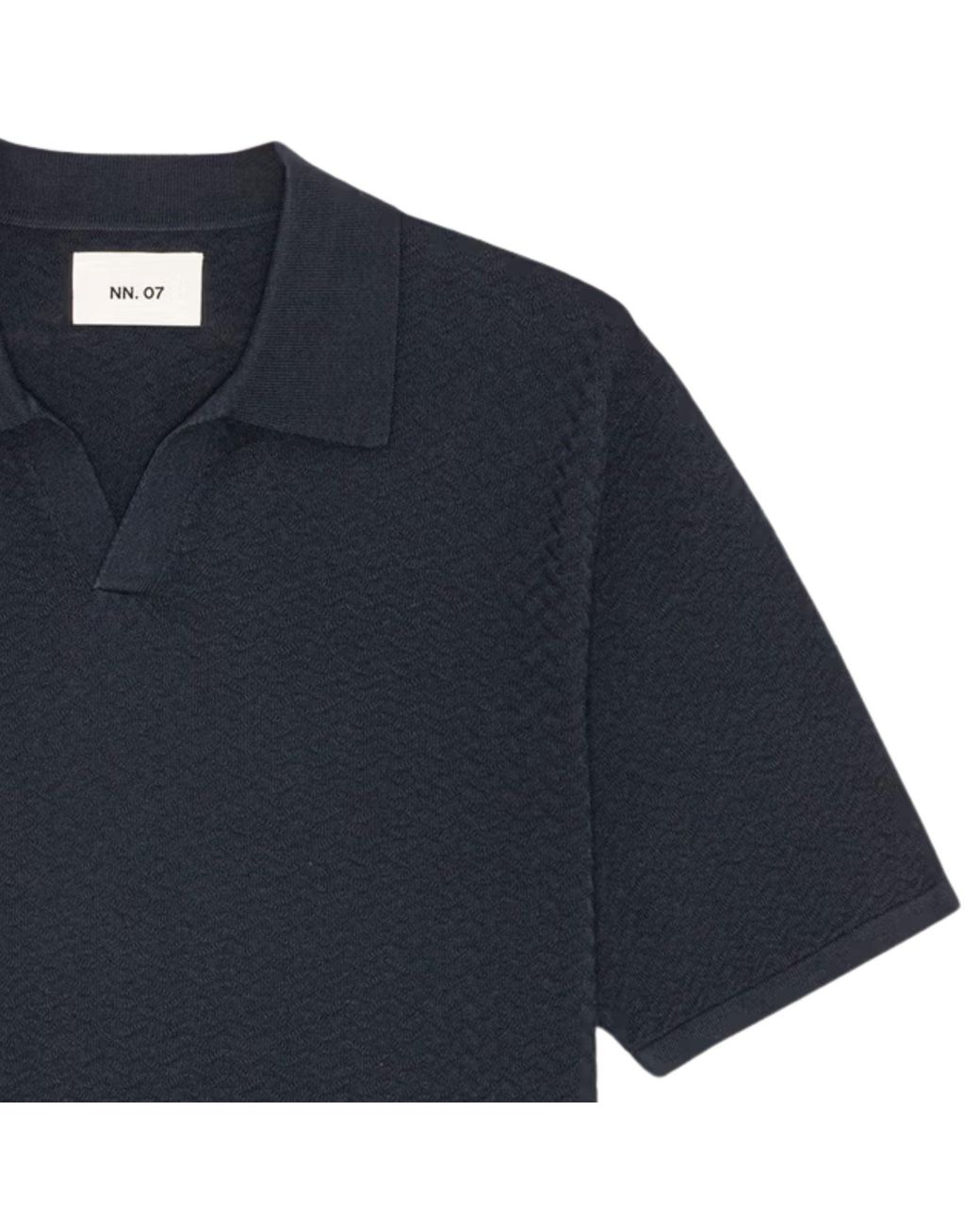 NN07 Blue Paul Textured Stitch Polo for men