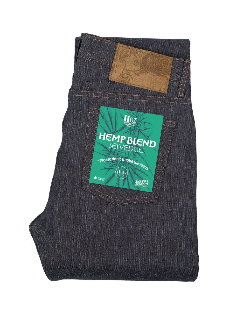 Naked & Famous Gray Weird Guy Hemp Blend Selvedge for men