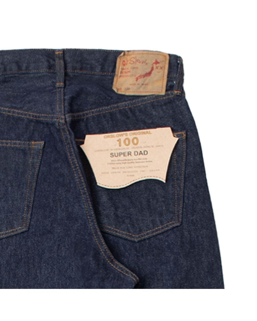Orslow Blue 100 Super Dad Fit Denim Jeans for men
