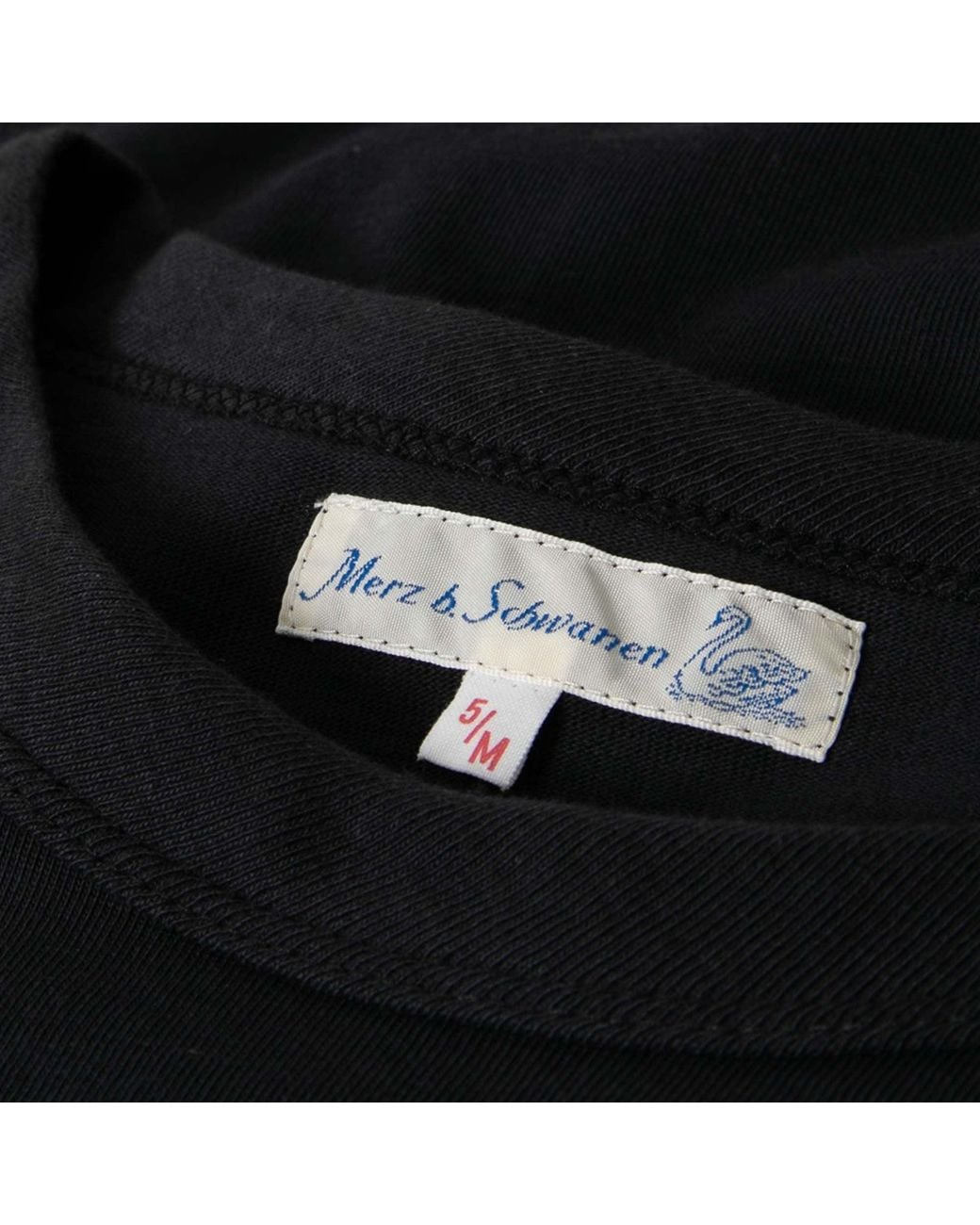 Merz B. Schwanen Black Loopwheeled T-Shirt for men