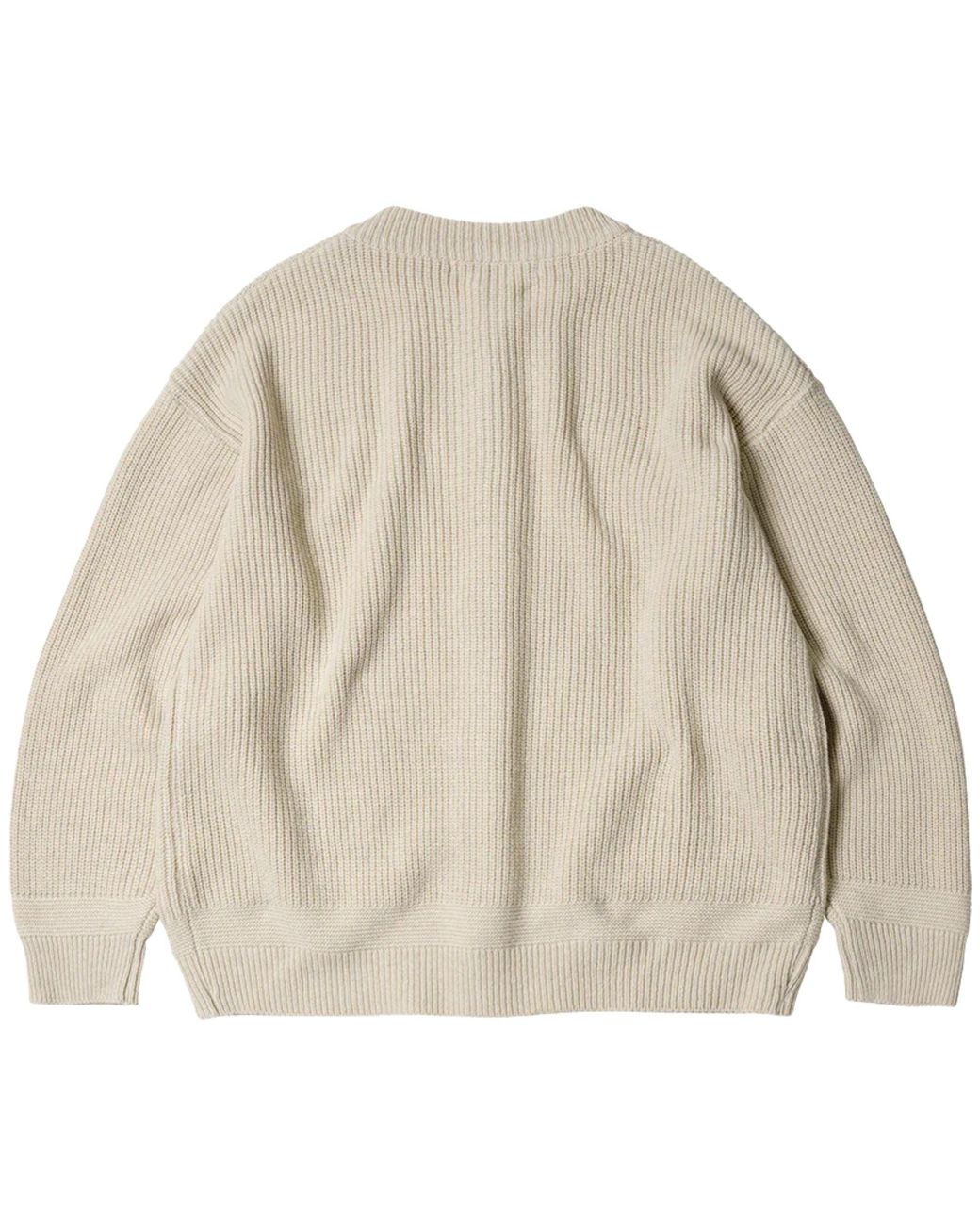 FRIZMWORKS Natural Heavy Wool Round Cardigan for men