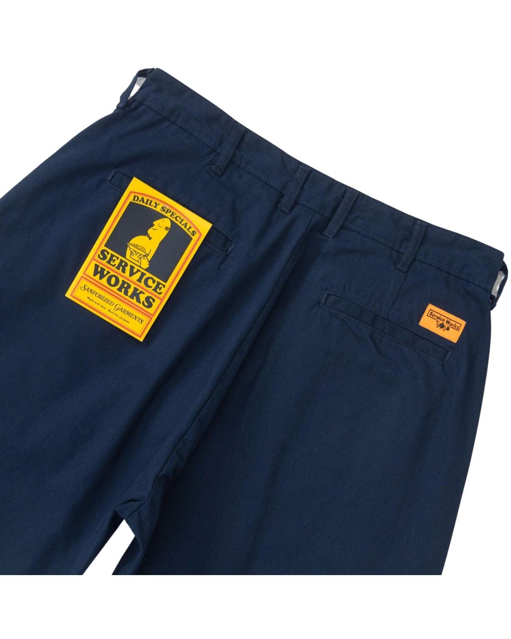 Service Works Blue Twill Part Timer Shorts for men
