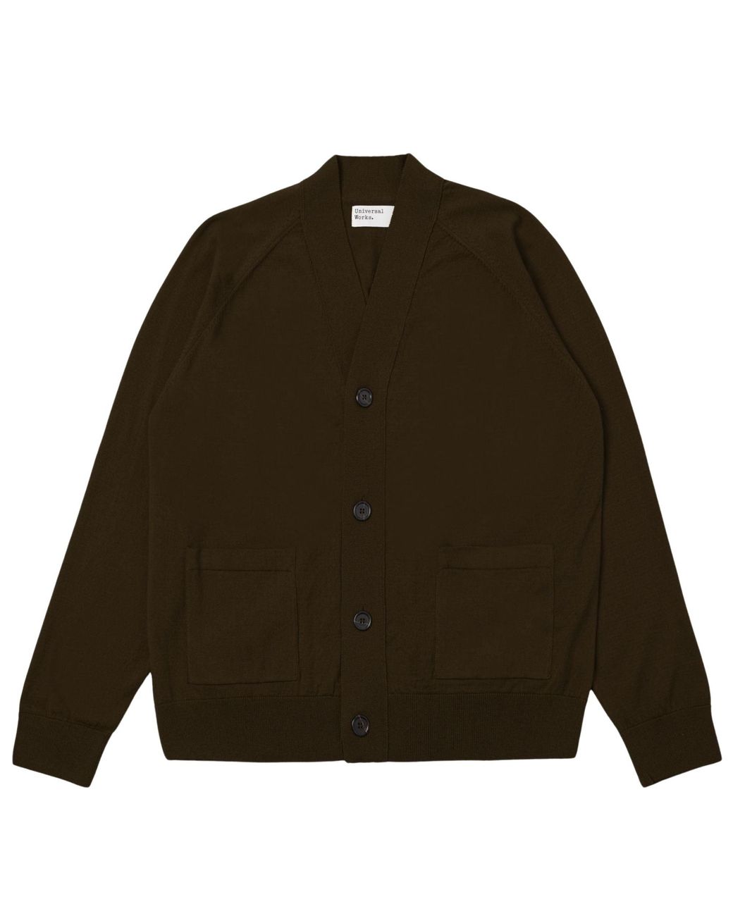 Universal Works Green Loose Cardigan Ii Merino for men