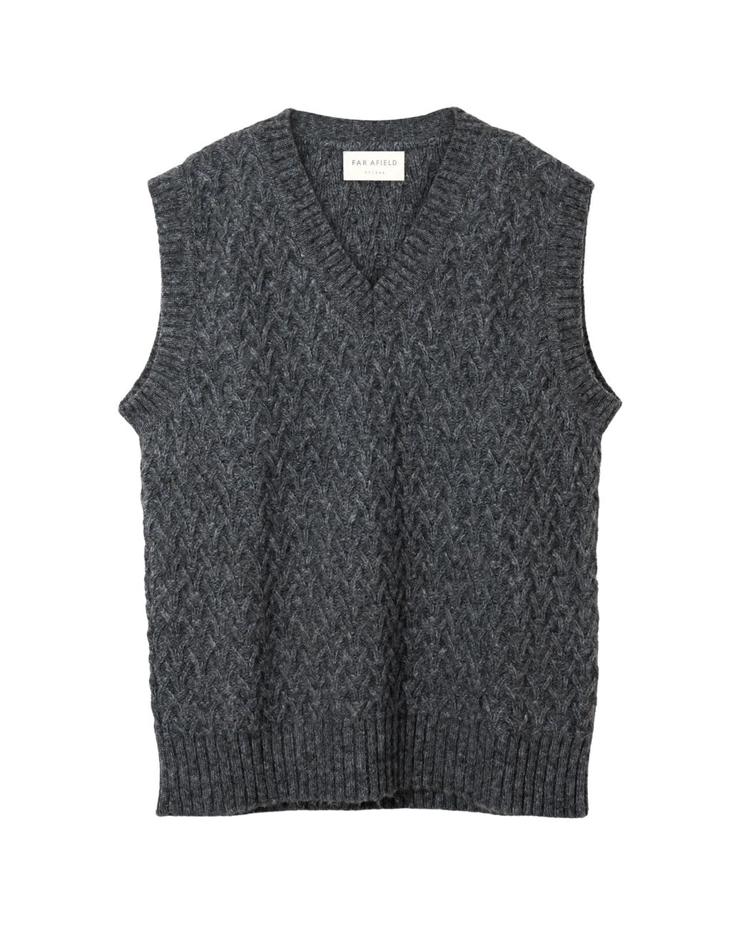 Far Afield Gray Basket Weave Pinto Vest for men