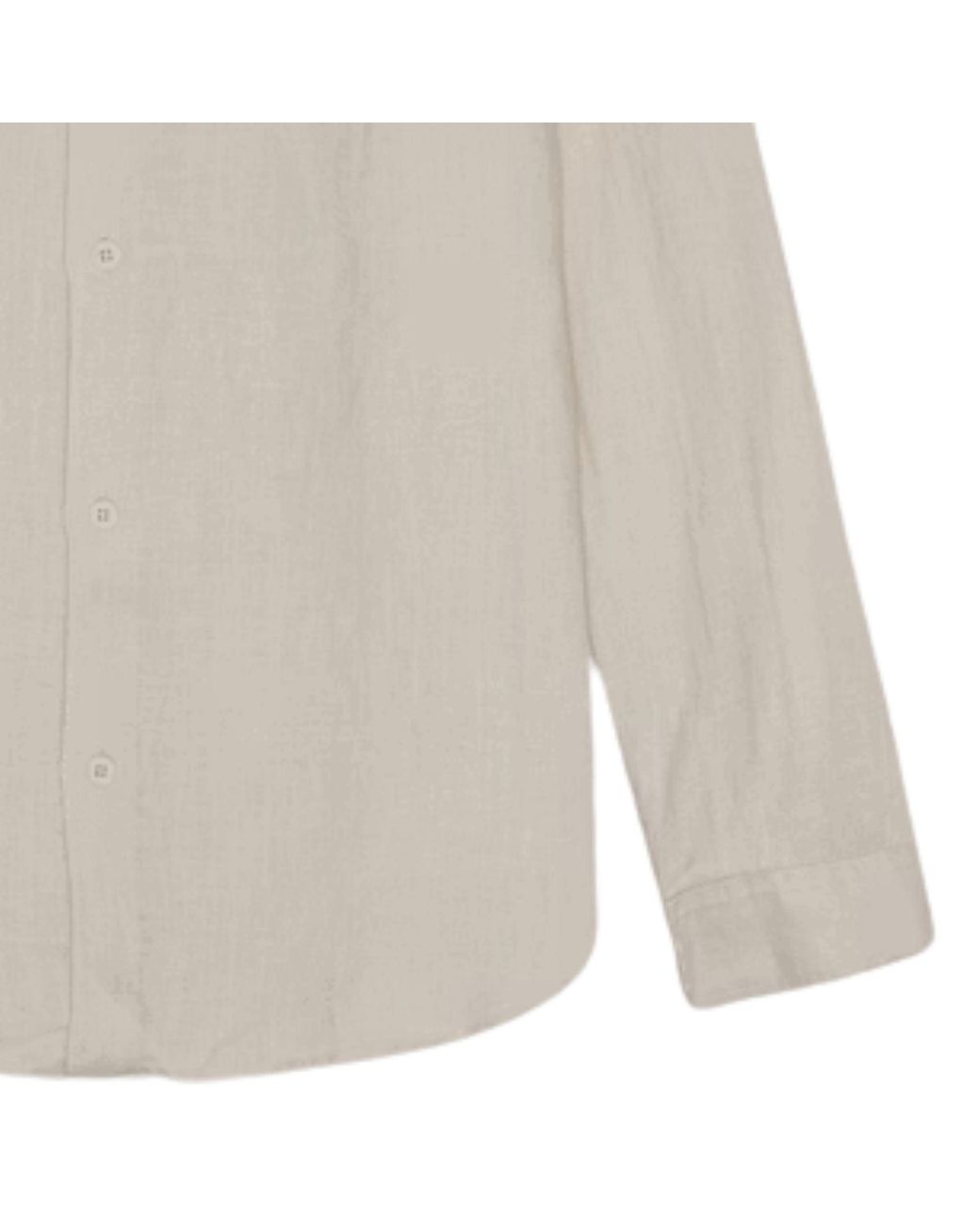 NN07 White Enzo Classic Collar Linen Shirt for men