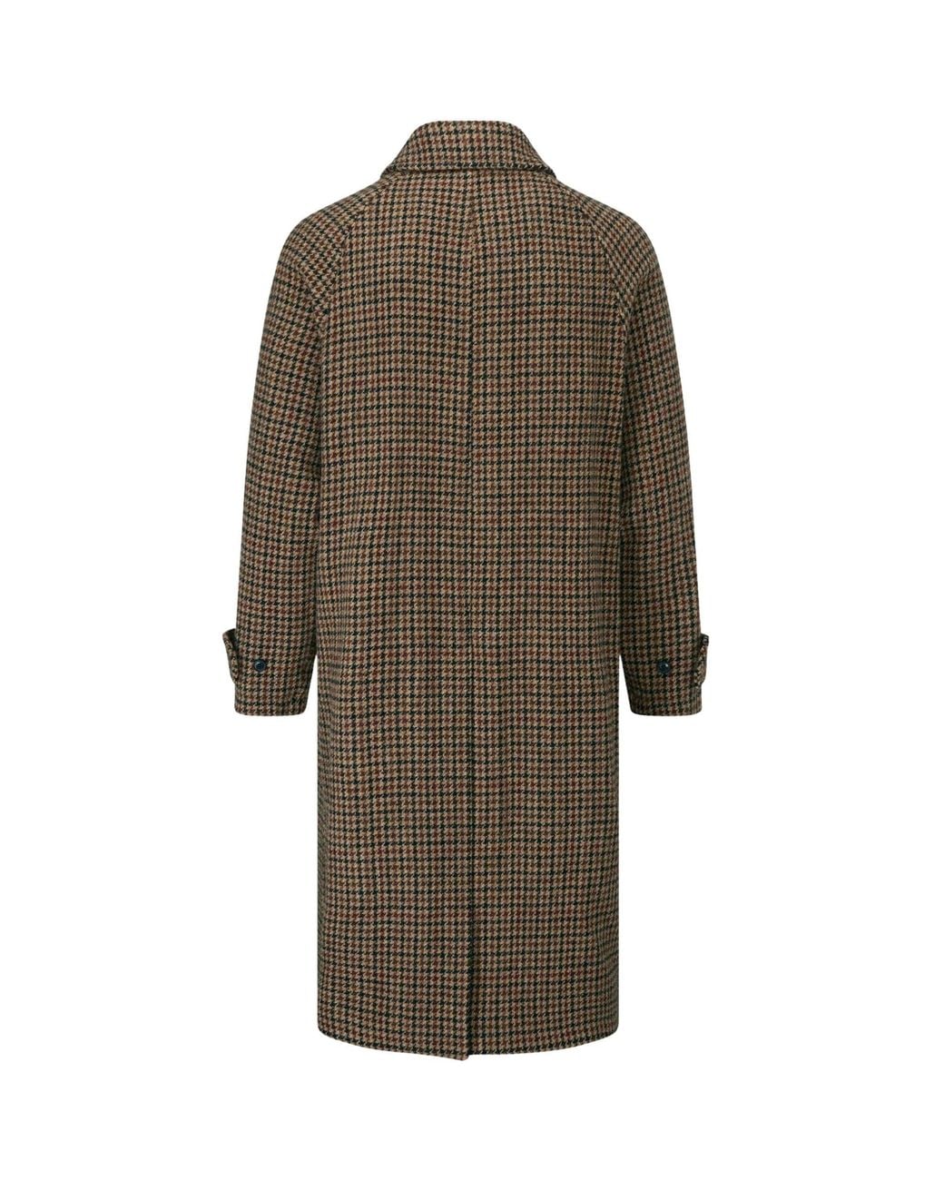 Gloverall Green Harris Tweed Coat for men