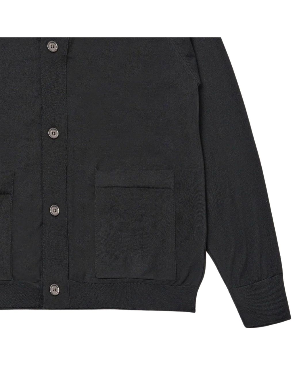 Universal Works Black Loose Cardigan Ii Merino for men