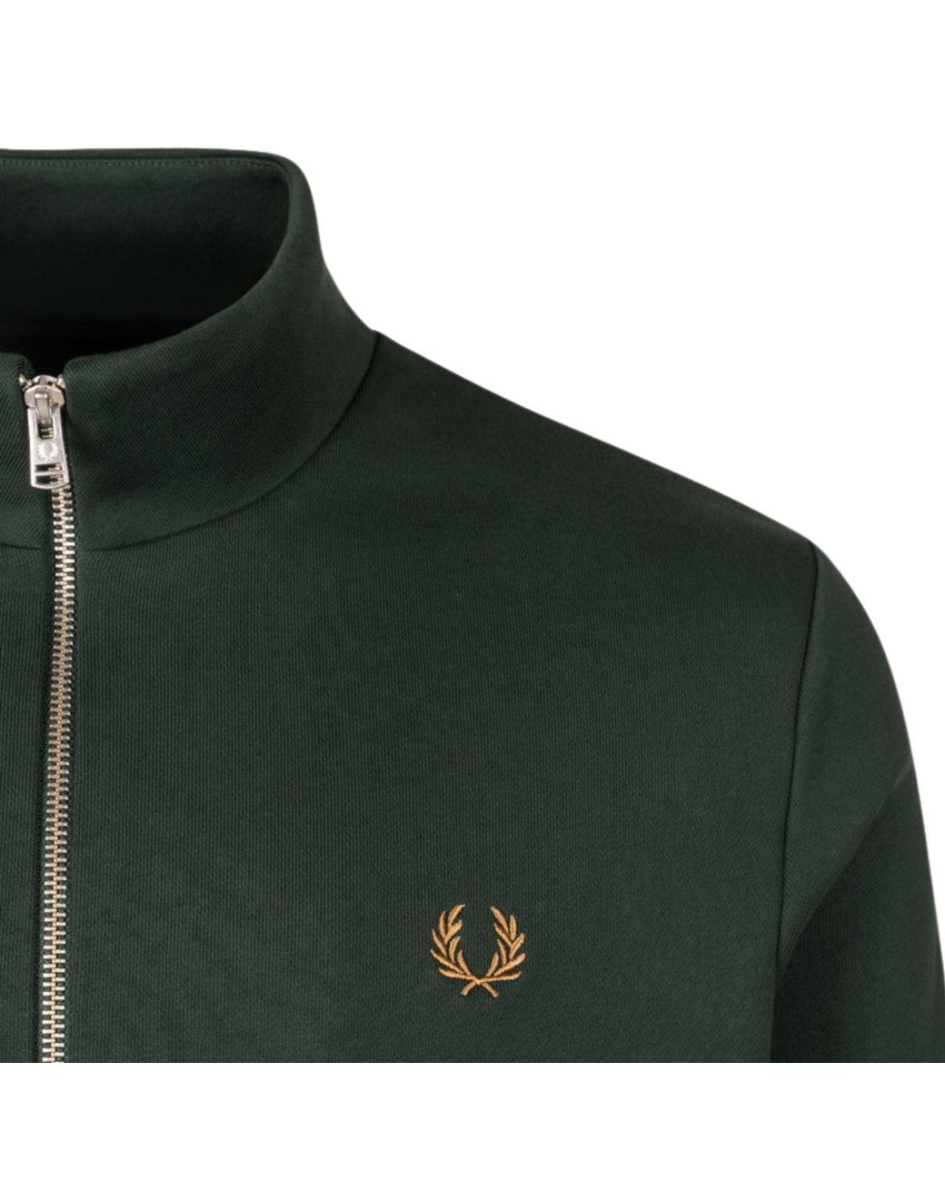 Fred Perry Green Zip Through Sweatshirt for men
