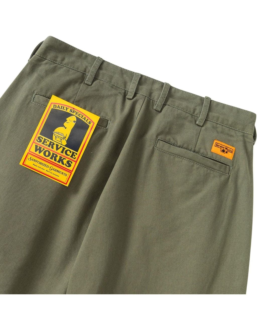 Service Works Green Twill Part Timer Pant for men
