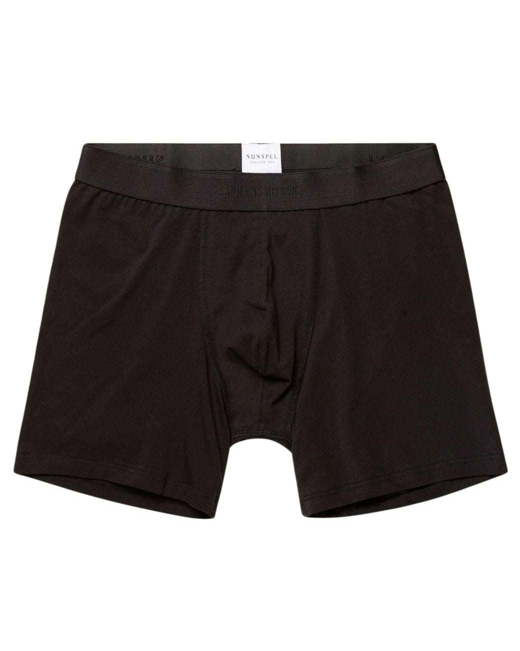 Sunspel Black Stretch Cotton Boxer Briefs for men