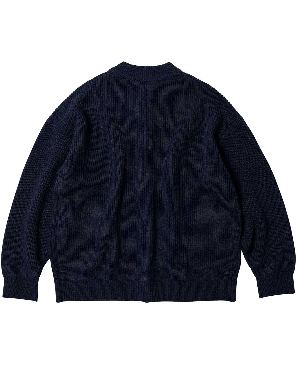 FRIZMWORKS Blue Heavy Wool Round Cardigan for men