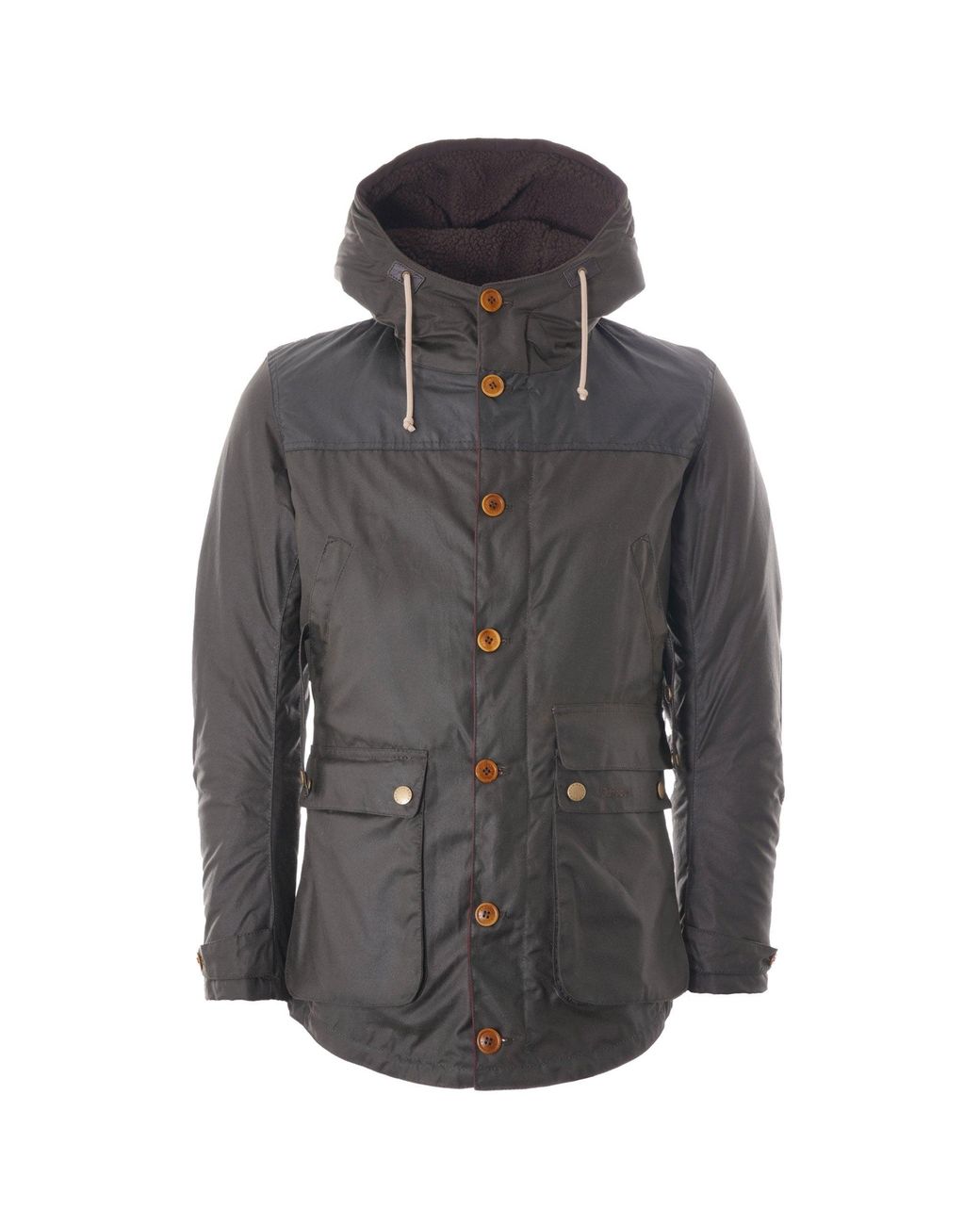 Barbour Gray Game Waxed Cotton Parka for men