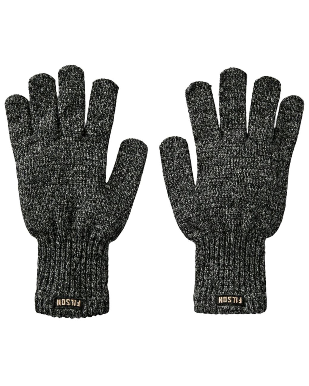 Filson Black Full Finger Knit Gloves for men