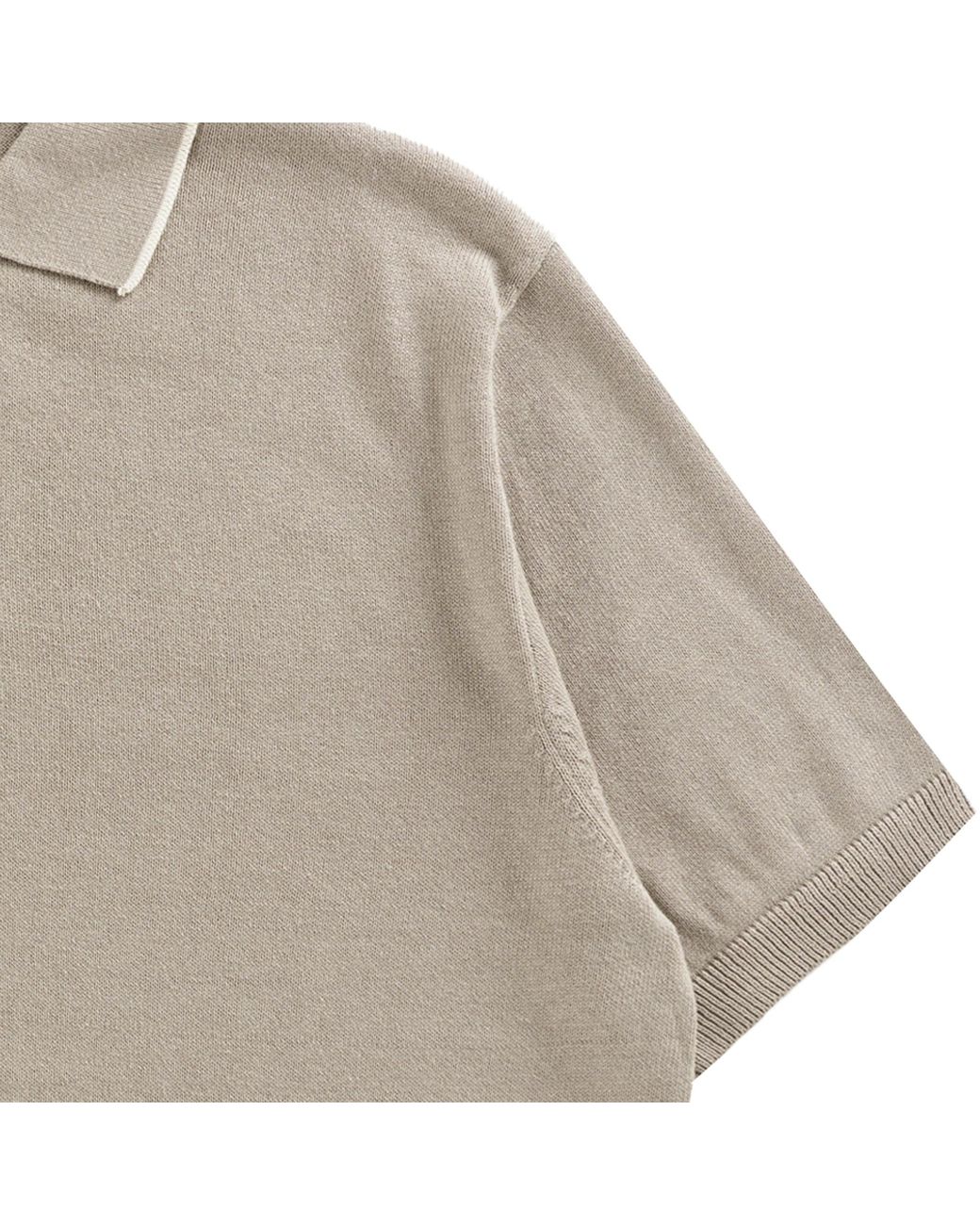 Pittari Gray Short Sleeve Polo Tipping for men