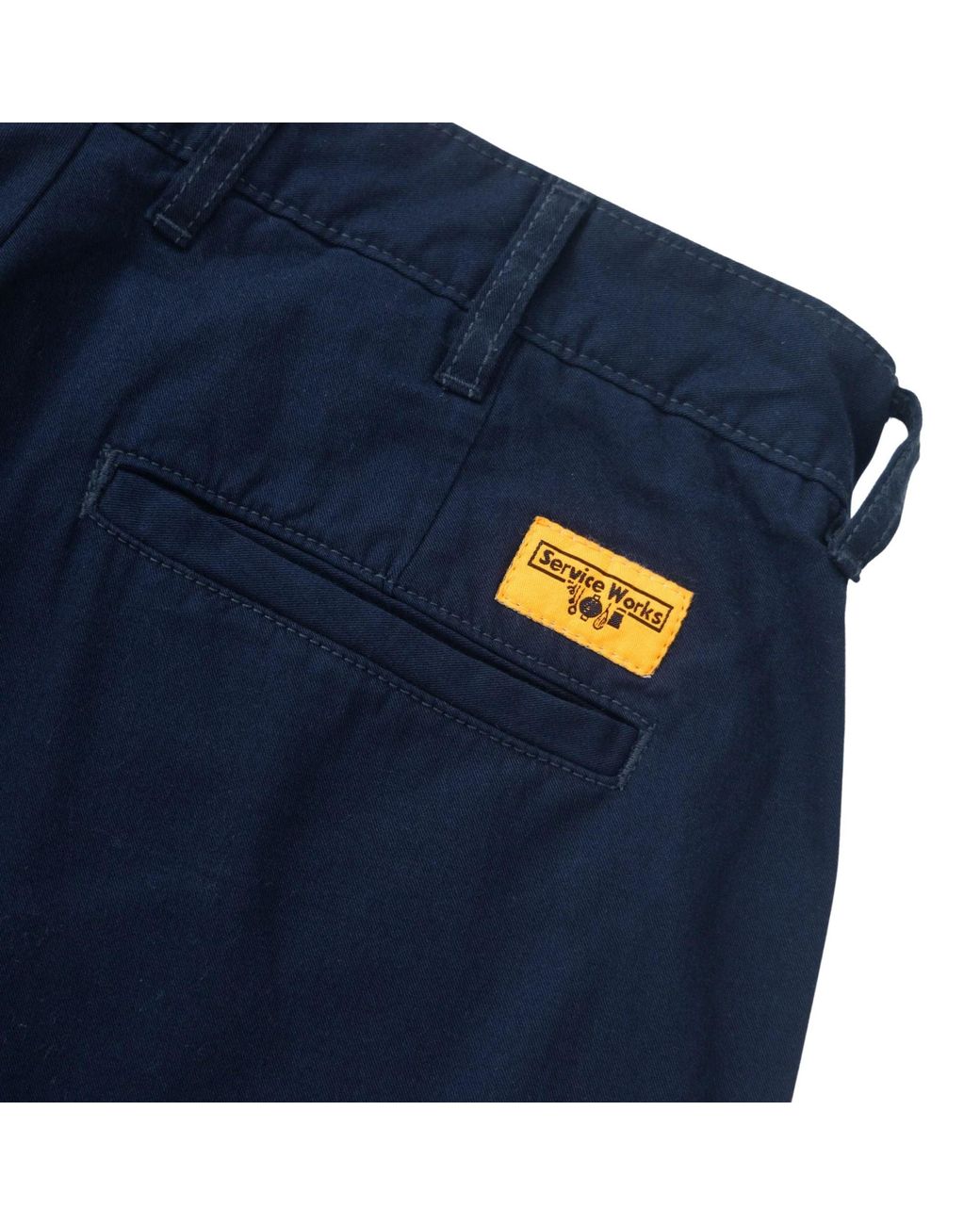 Service Works Blue Twill Part Timer Shorts for men