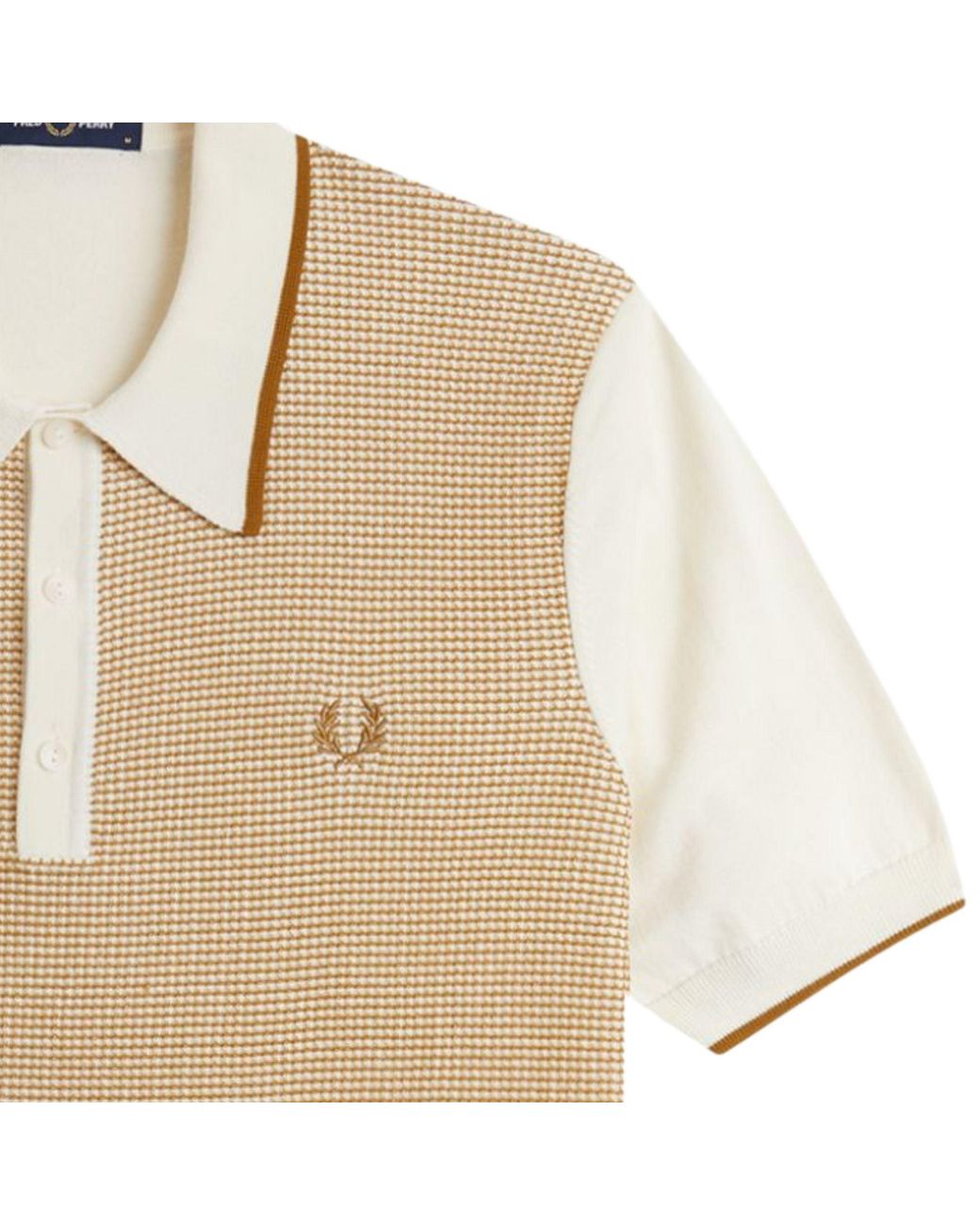 Fred Perry Natural Tonic Waffle Knitted Shirt for men