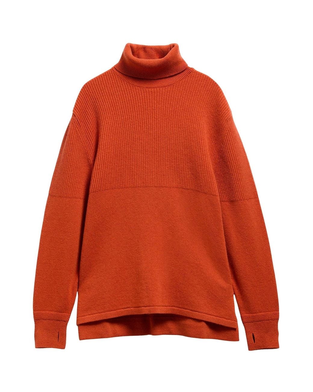 Barbour X Norbit Orange Funnel Neck Jumper for men