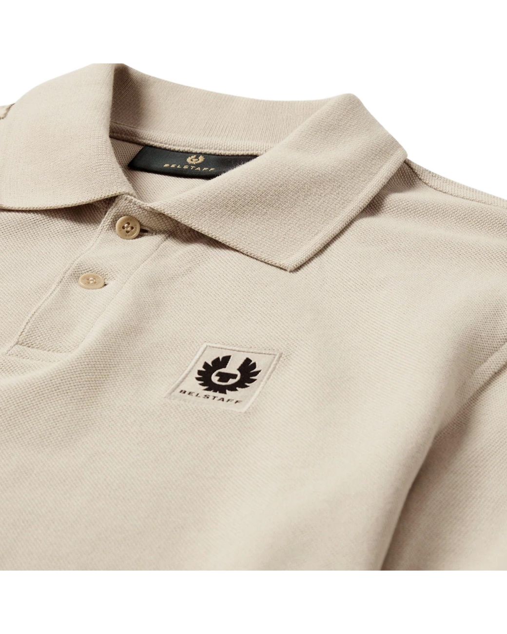 Belstaff Natural Short Sleeve Polo Shirt for men