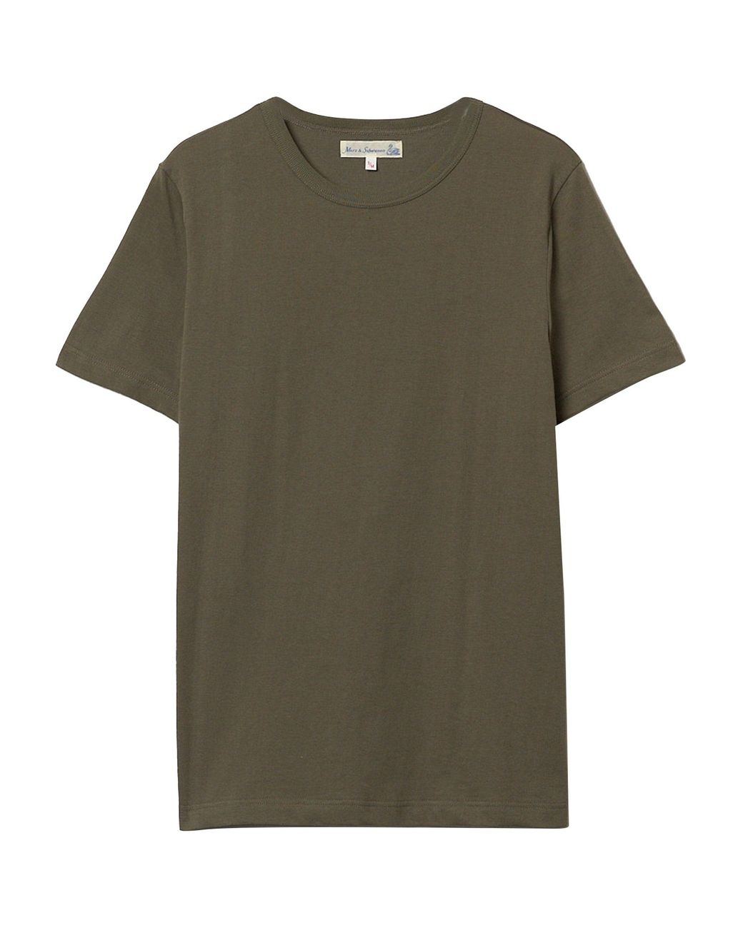 Merz B. Schwanen Green 1950S Loopwheeled T-Shirt for men