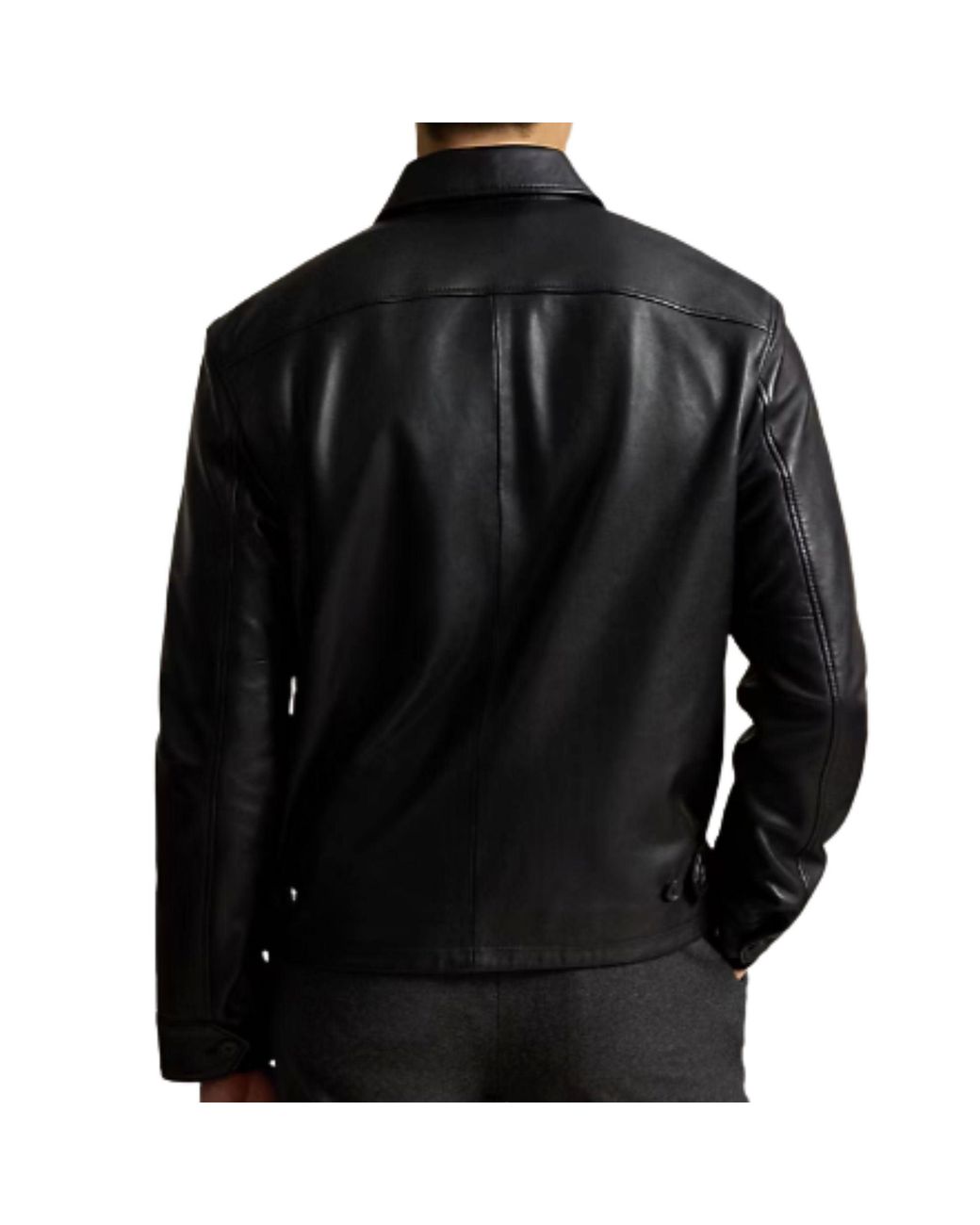 Polo Ralph Lauren Black The Bayville Leather Jacket for men