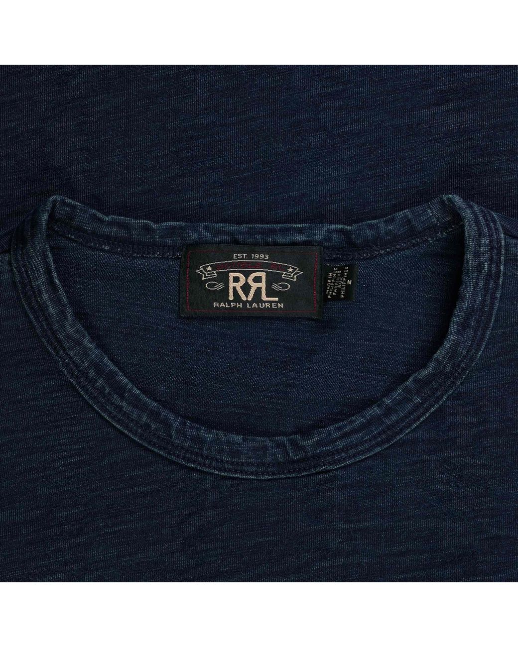 RRL Blue Jersey Pocket T-Shirt for men