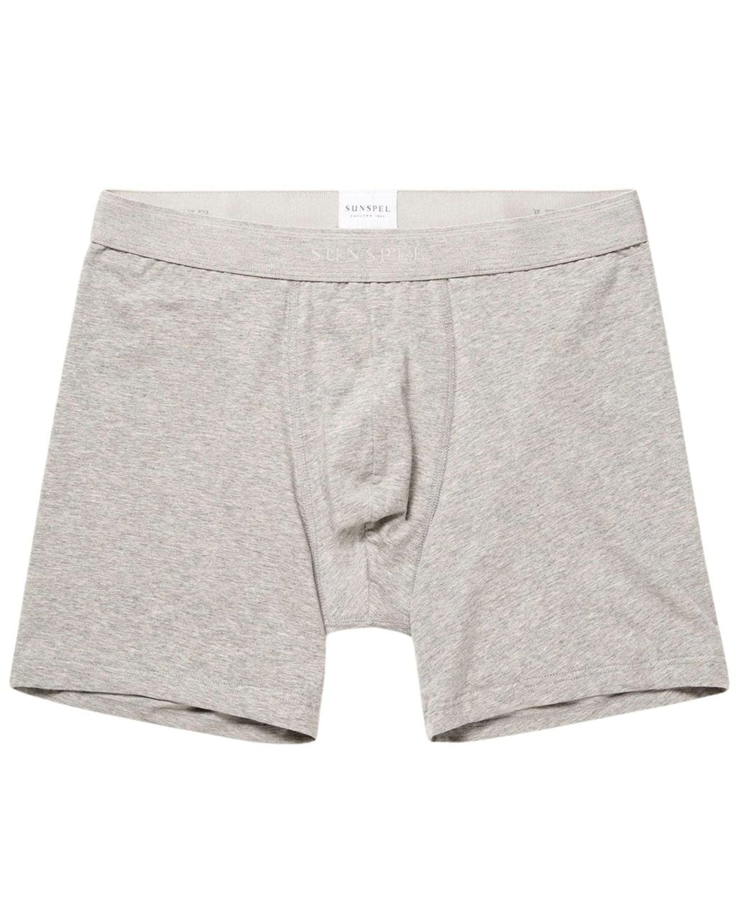 Sunspel White Stretch Cotton Boxer Briefs for men