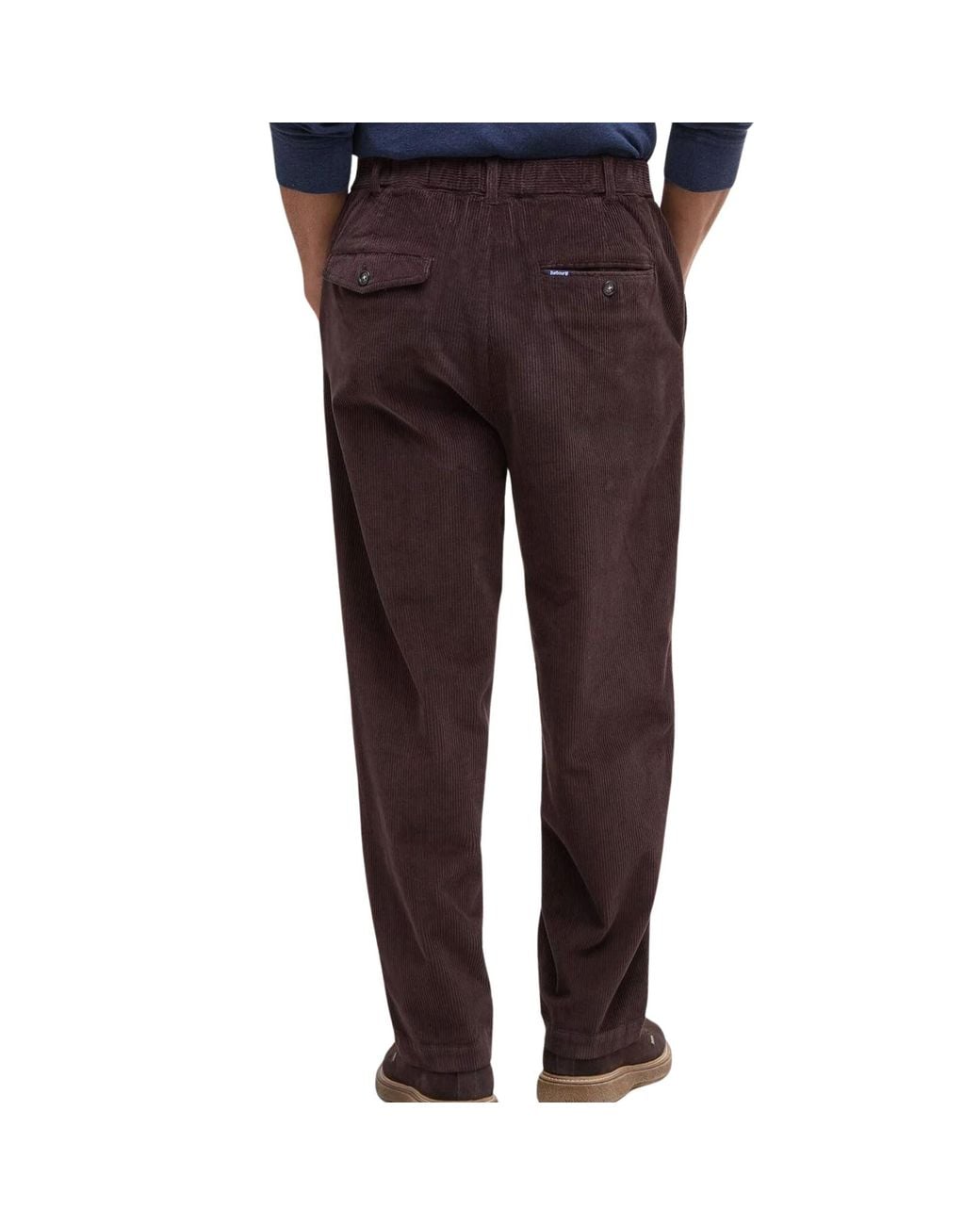 Barbour Brown Stretch Cord Relaxed Fit Trousers for men