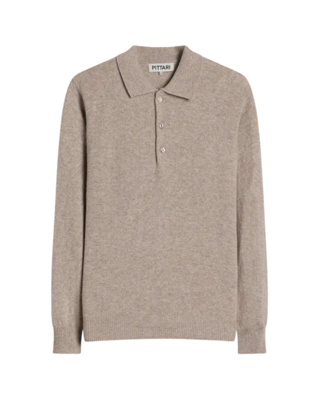 Pittari Brown Knitted Polo Shirt for men