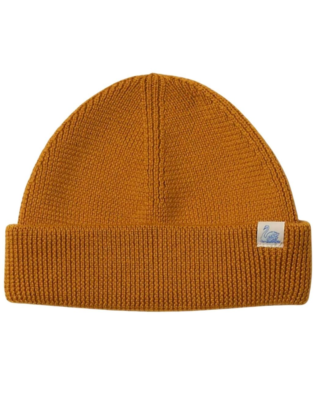 Merz B. Schwanen Brown Merino Wool Watch Cap for men