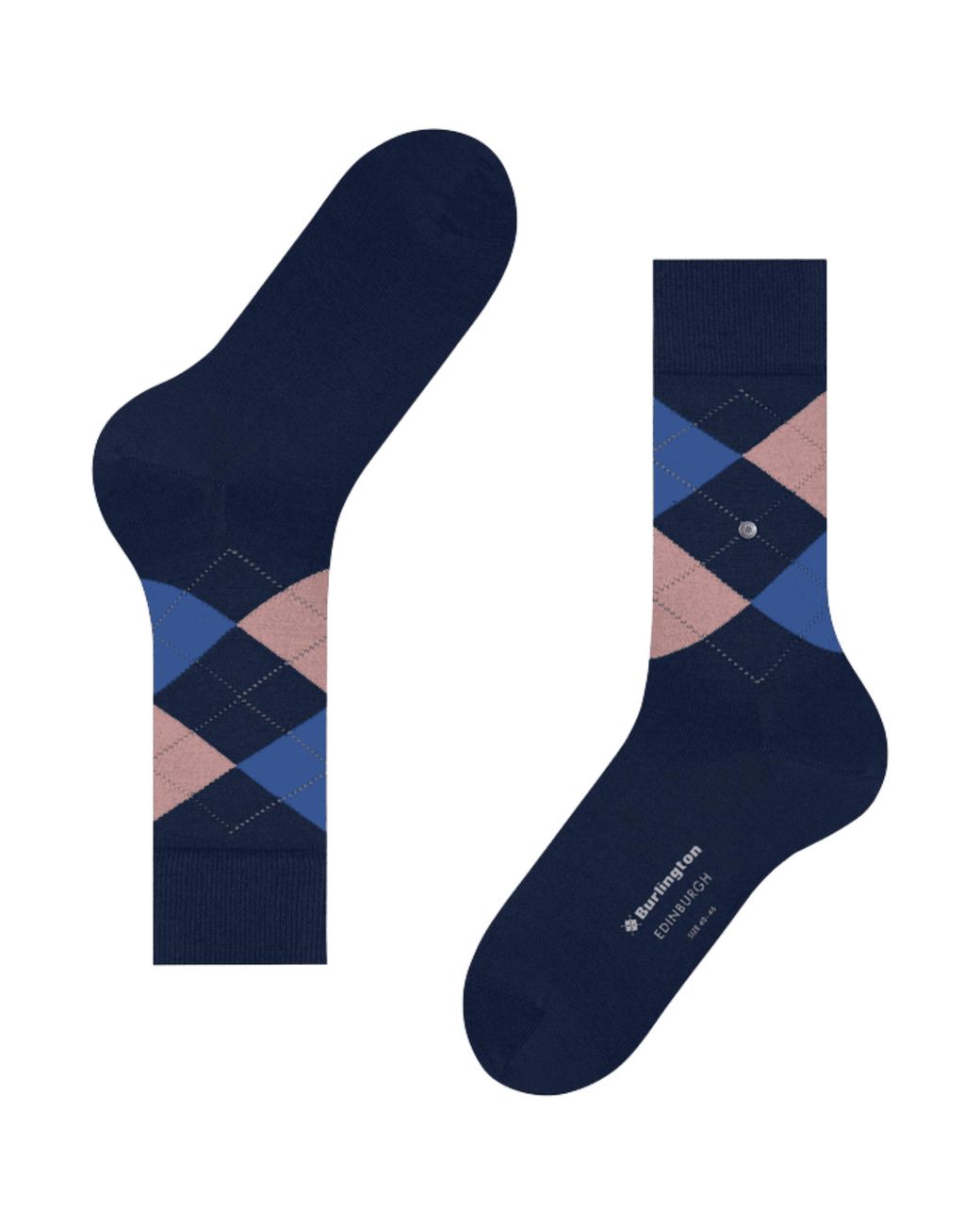Burlington Blue Edinburgh Socks for men