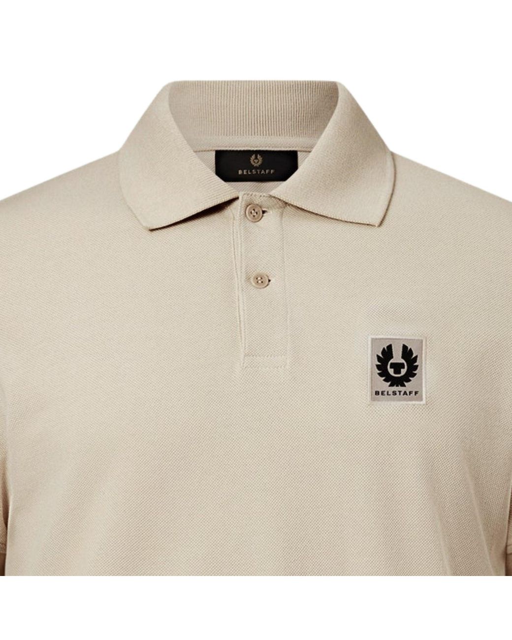 Belstaff Natural Short Sleeve Polo Shirt for men