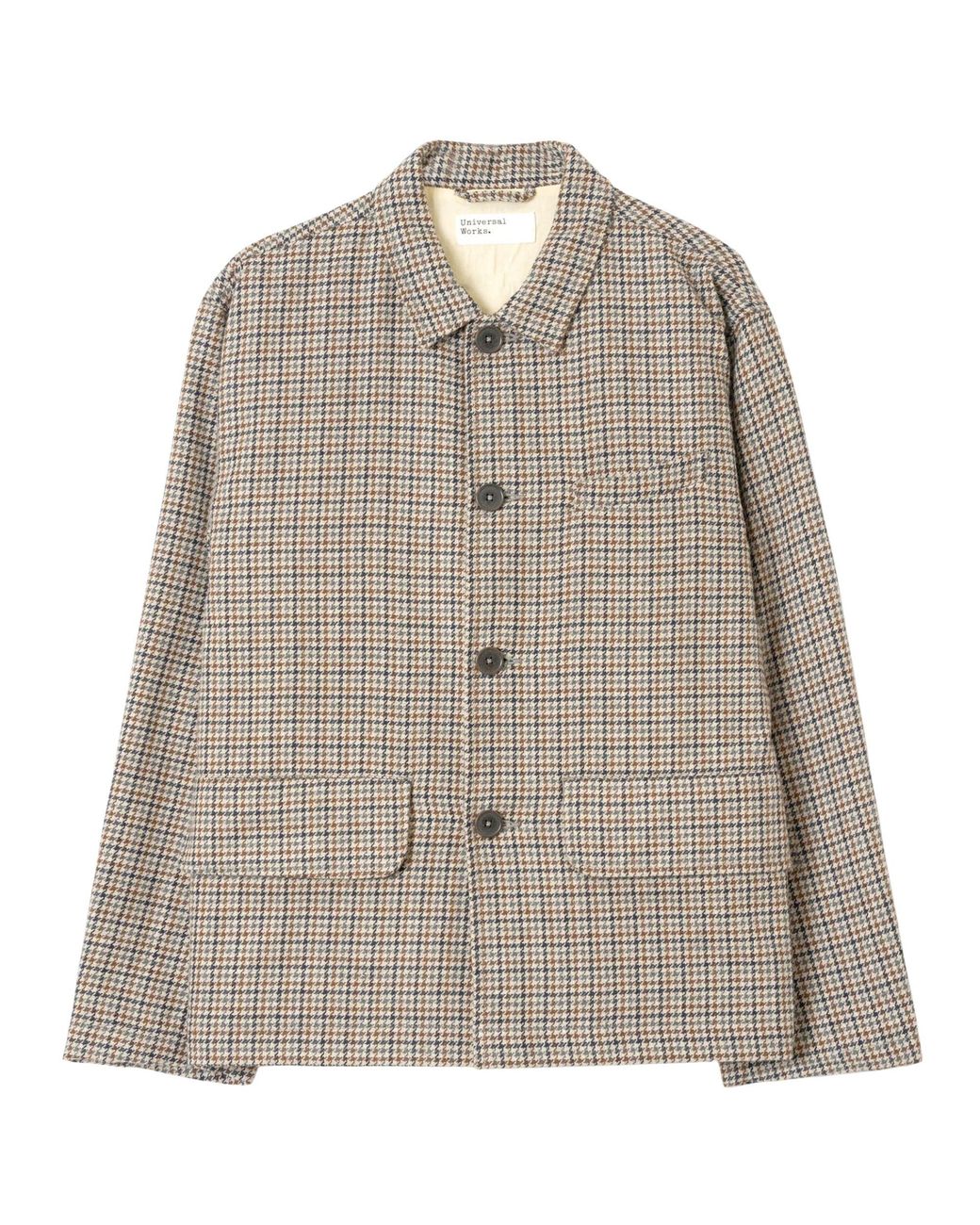 Universal Works Brown Lester Dogtooth Franck Jacket for men