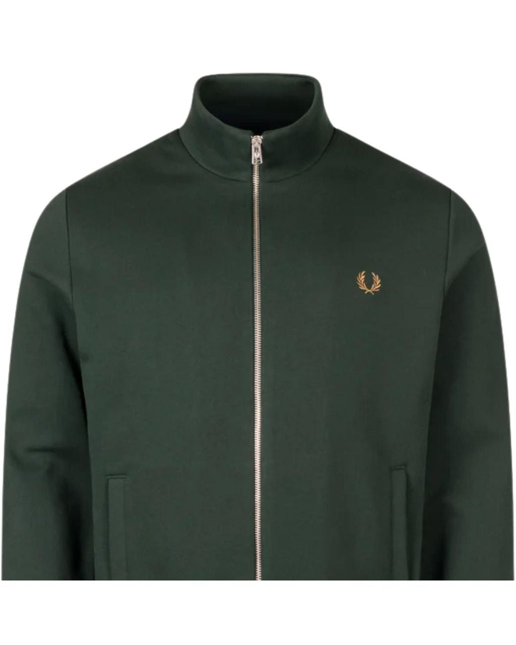 Fred Perry Green Zip Through Sweatshirt for men