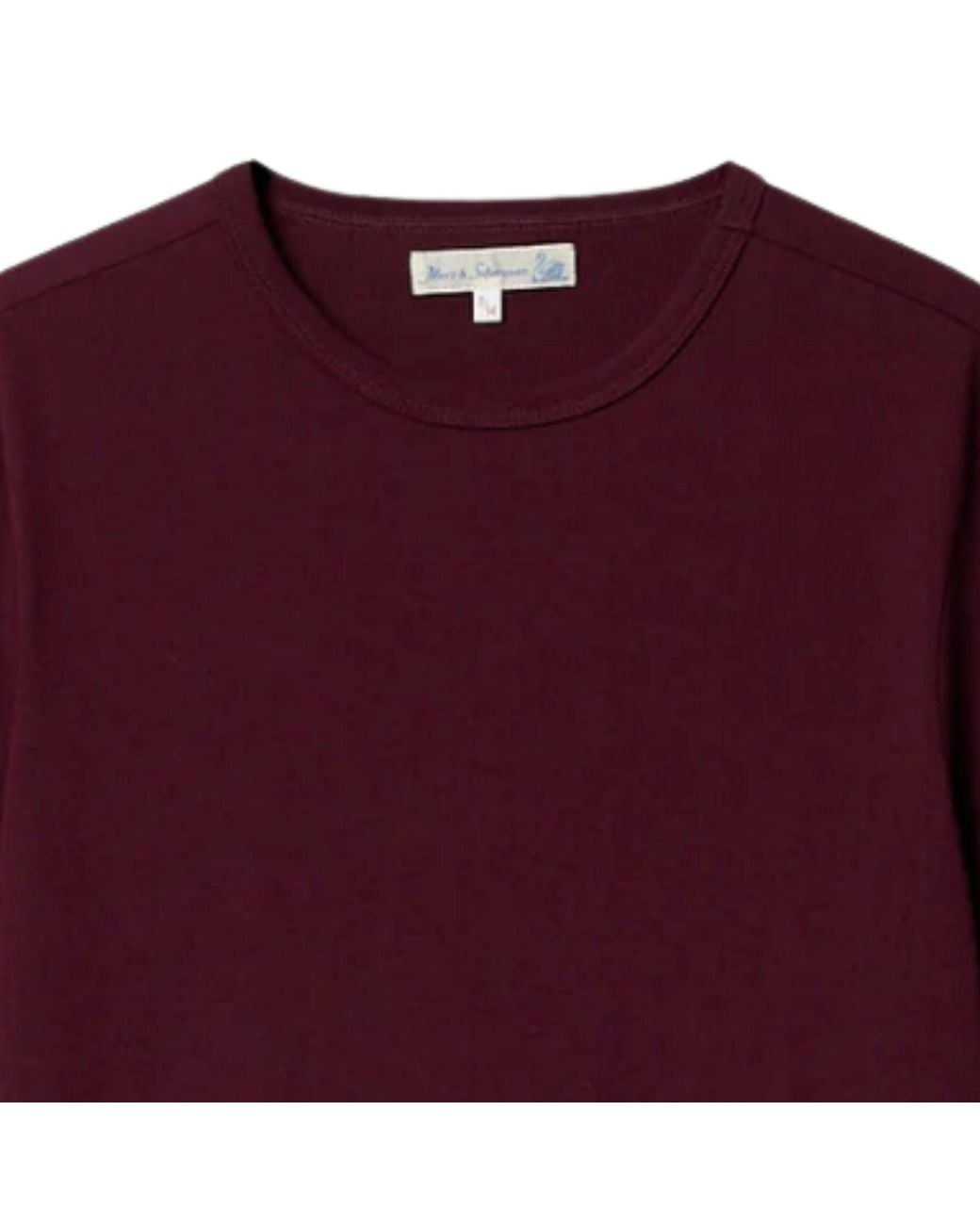 Merz B. Schwanen Purple 1950S Loopwheeled Classic Fit Lightweight T-Shirt for men