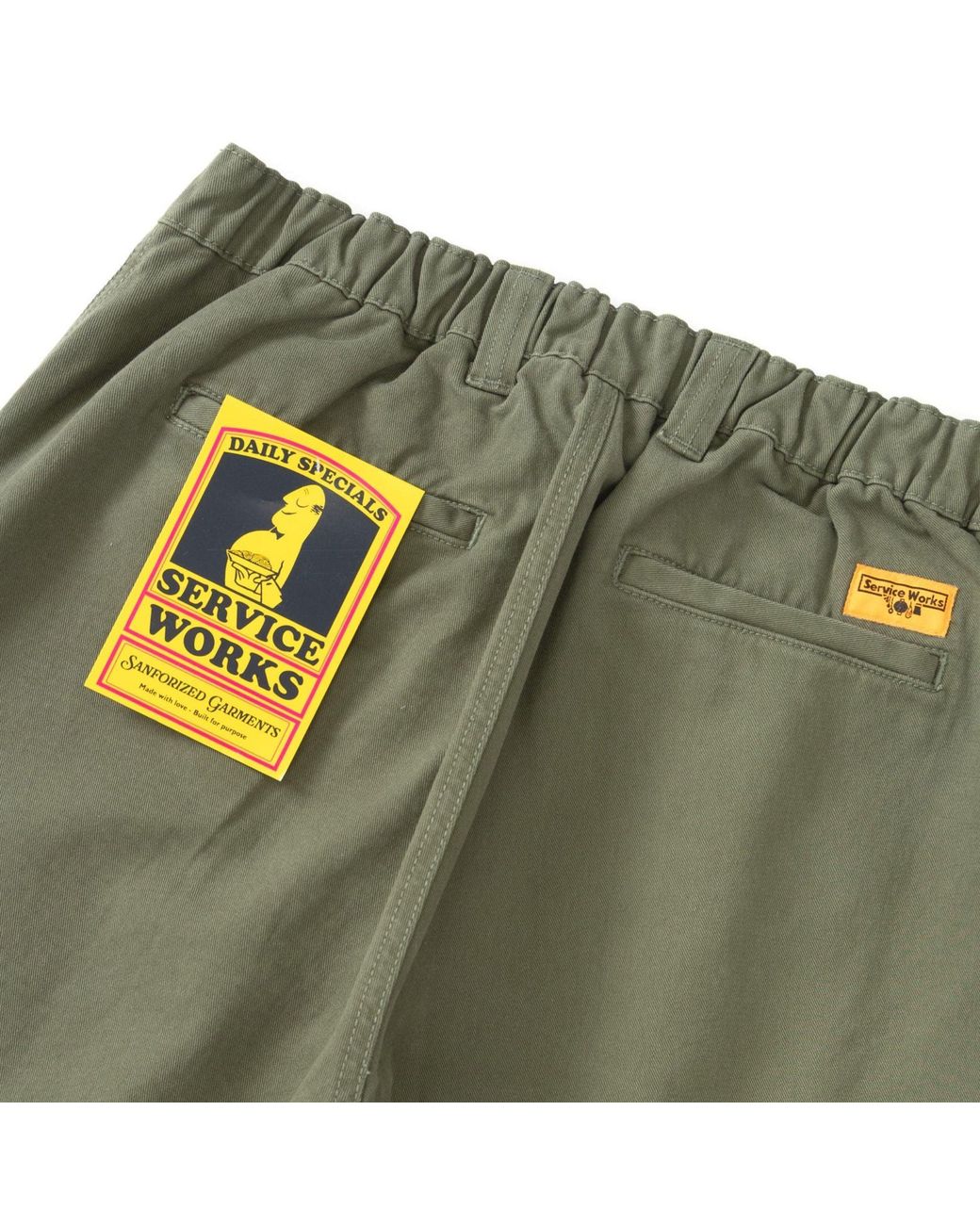 Service Works Green Twill Waiter Pants for men