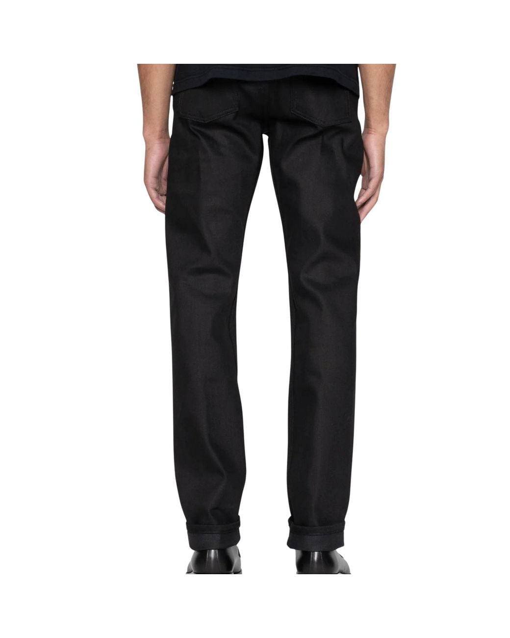 Naked & Famous Black Weird Guy Cobra Stretch Selvedge for men