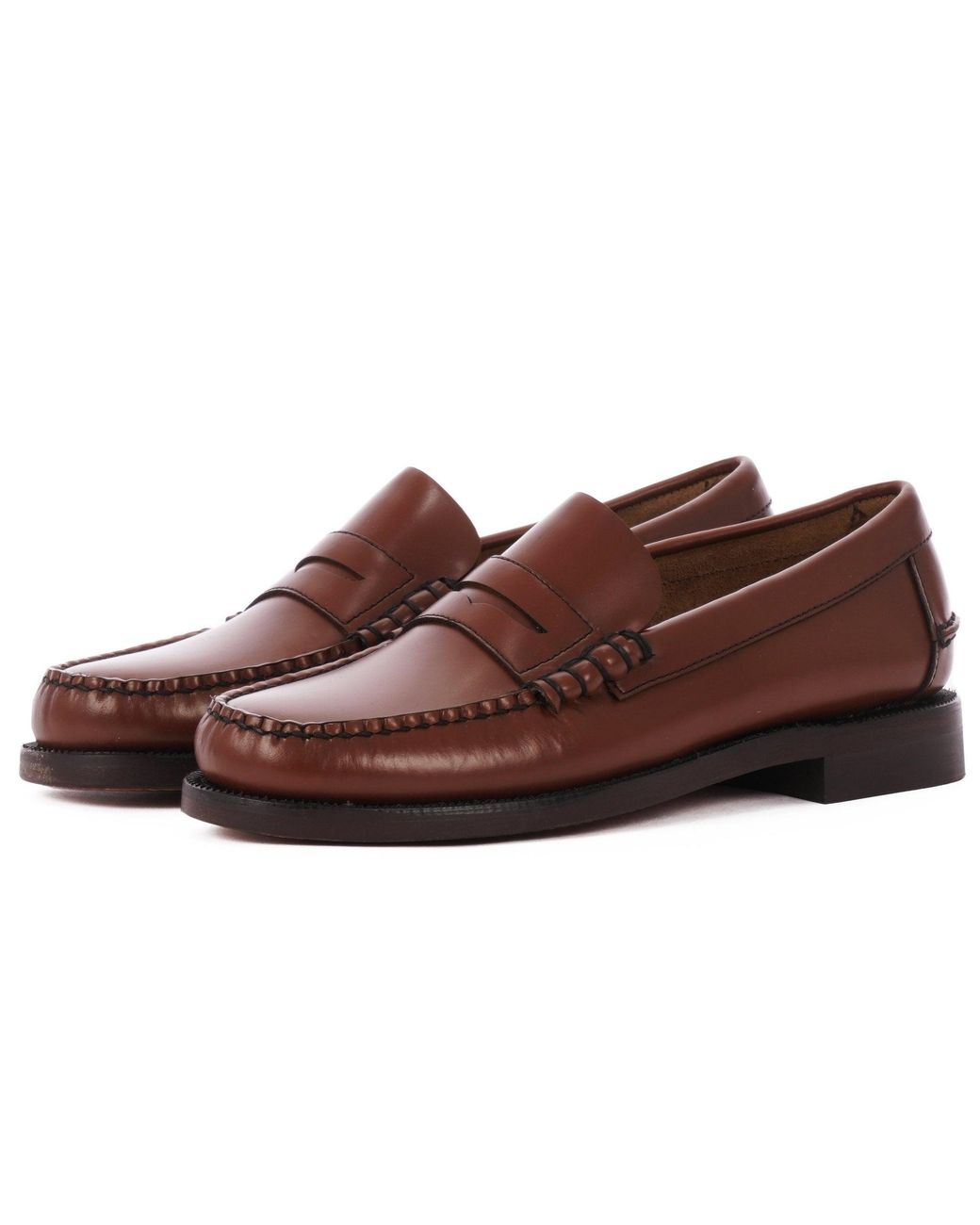 Sebago Brown Classic Dan Leather Loafer for men