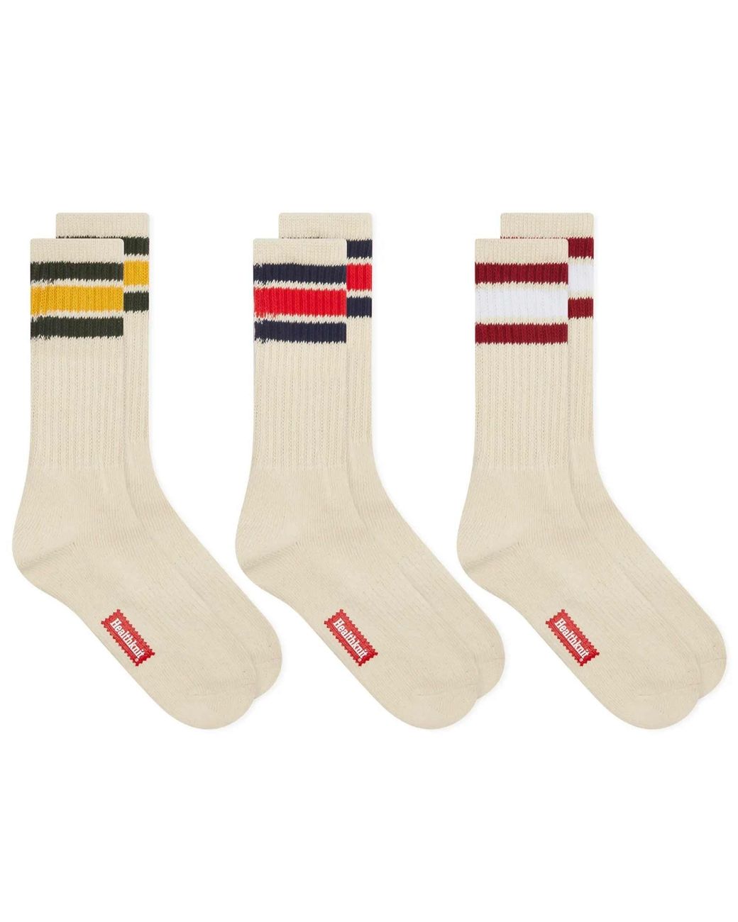 Healthknit White 3 Pack Socks for men