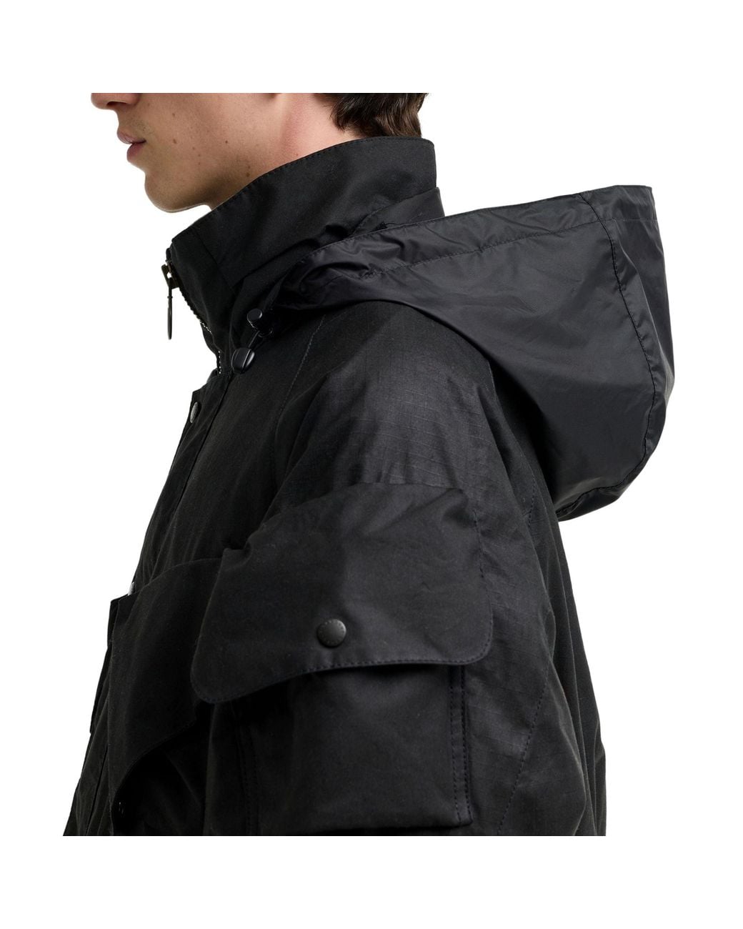 Barbour X Norbit Black Ripstop Wax Jacket for men