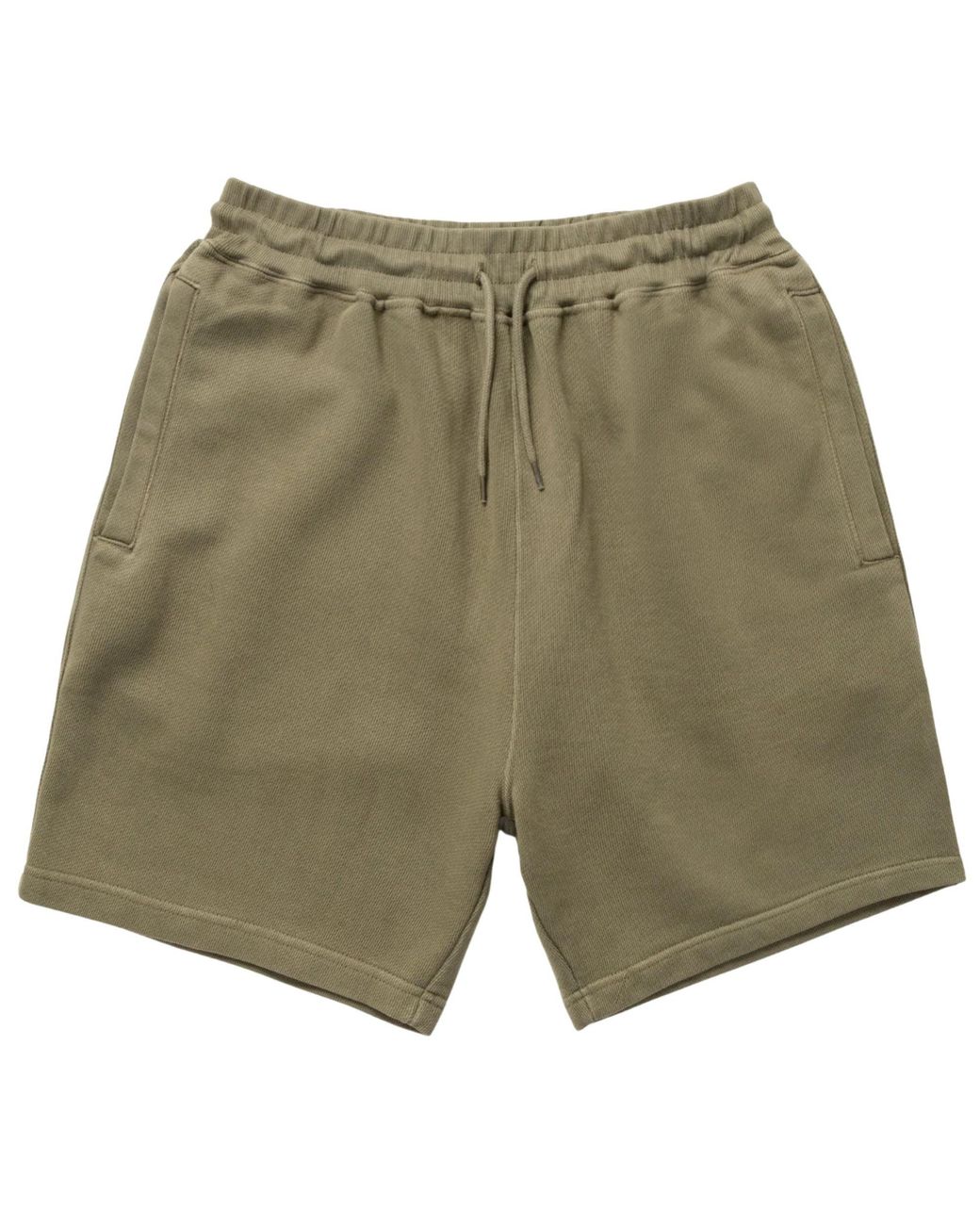 Power Goods Green Loopback Sweat Shorts for men