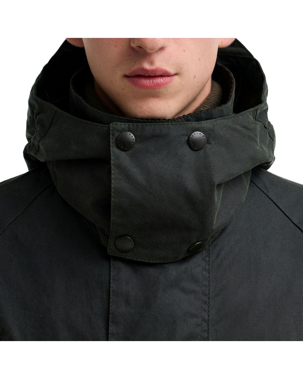 Barbour X Norbit Black Long Wax Jacket for men