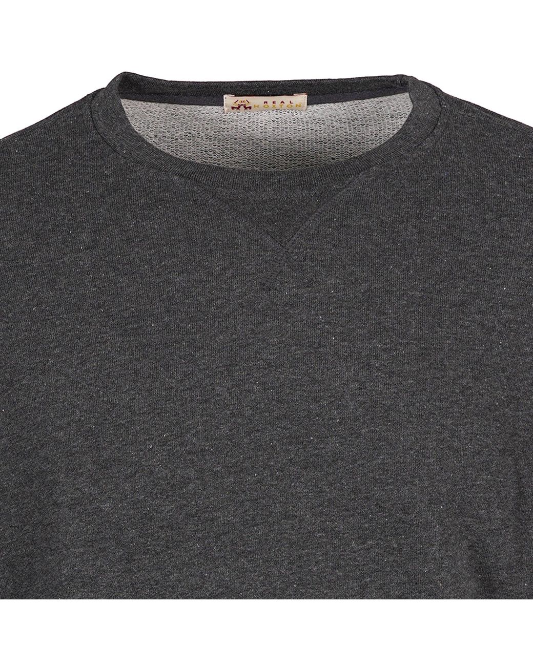 real hoxton Gray Loopback Cotton Sweatshirt for men
