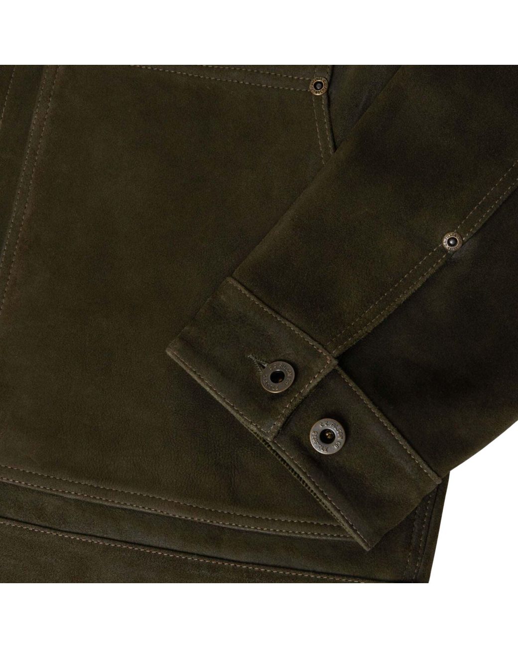 Filson Green Waxed Suede Short Cruiser for men