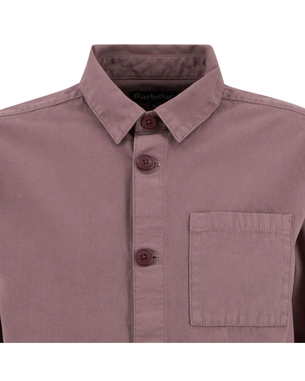 Barbour Purple Washed Overshirt for men