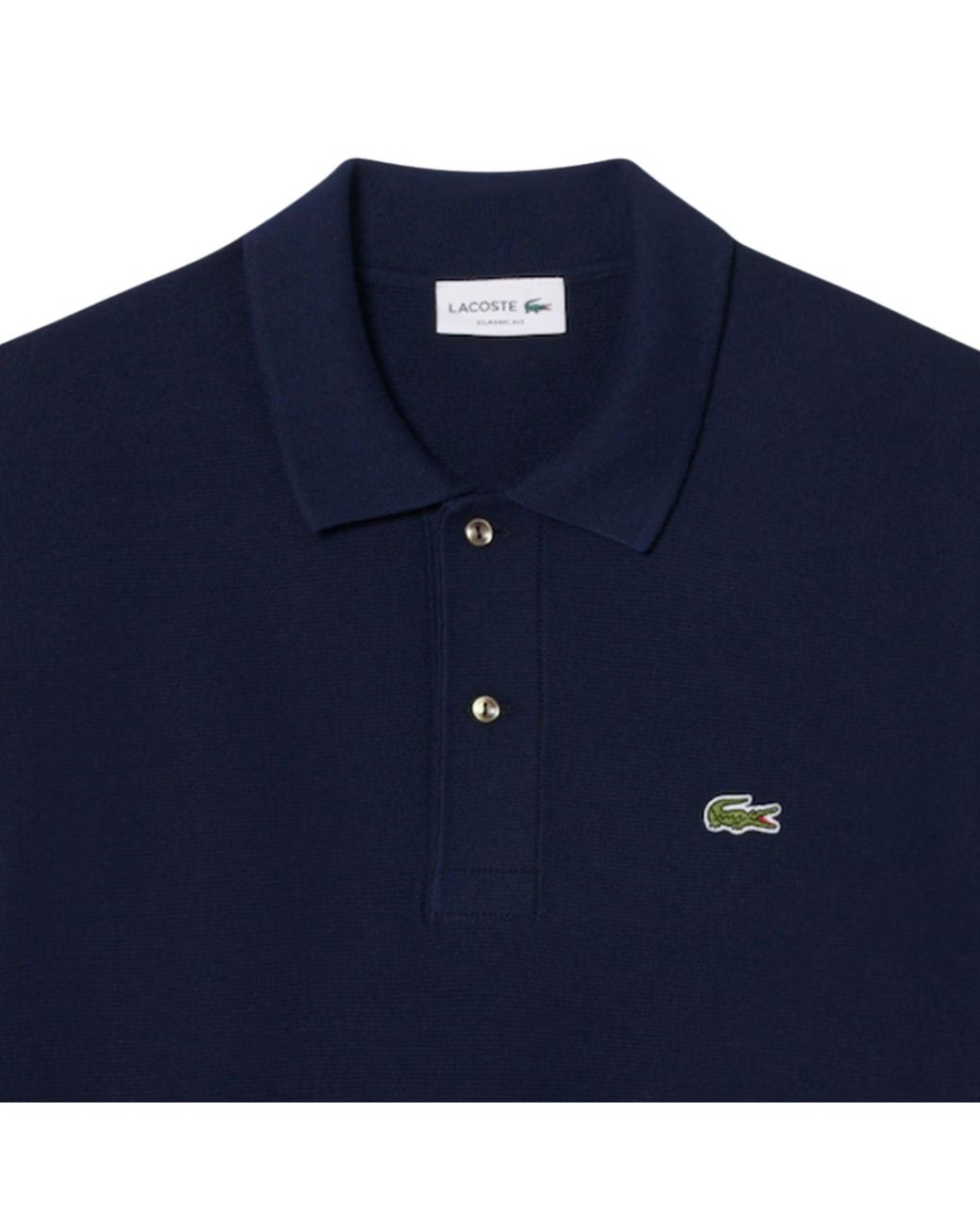 Lacoste Blue Knitted Polo Shirt for men