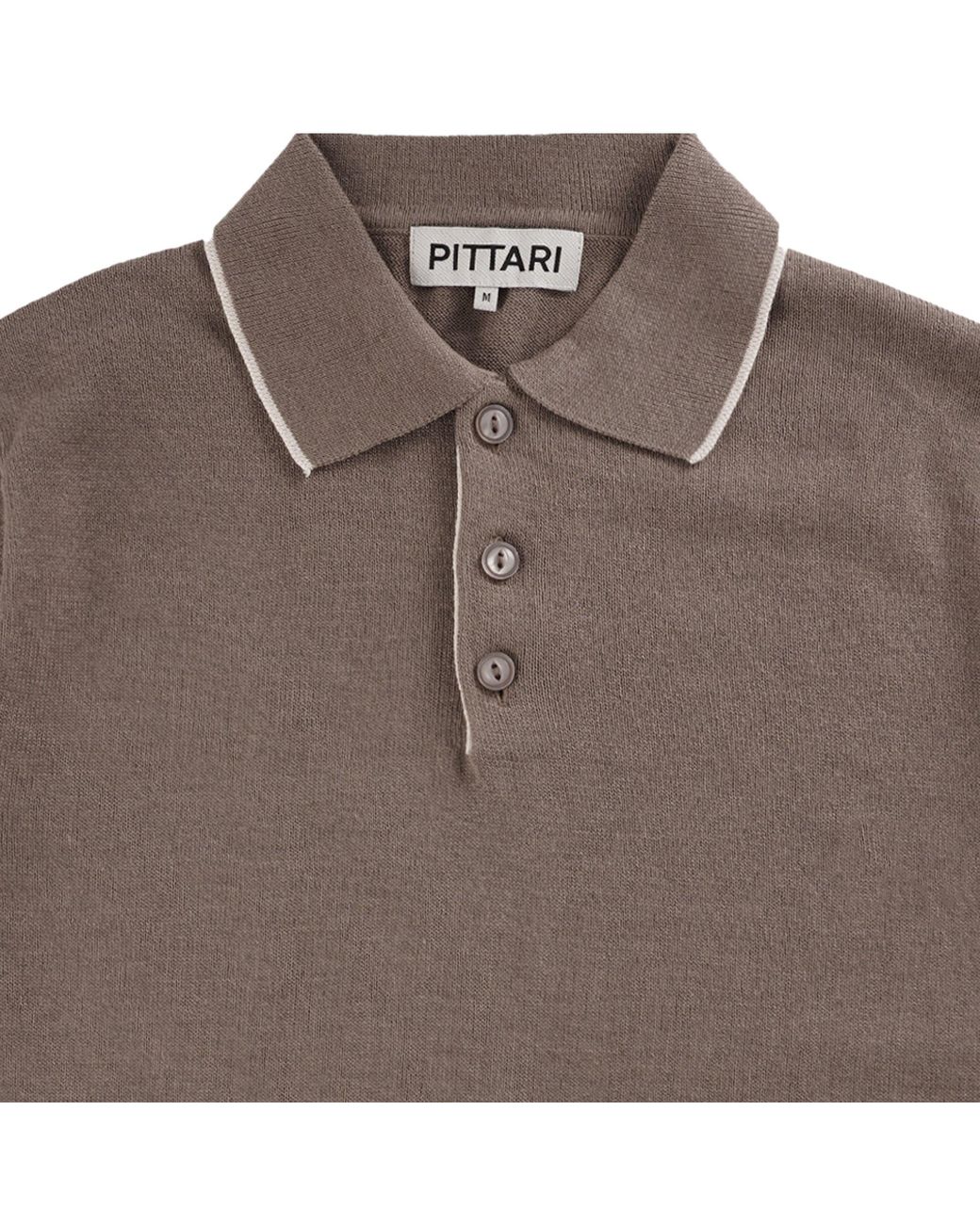 Pittari Brown Short Sleeve Polo Tipping for men
