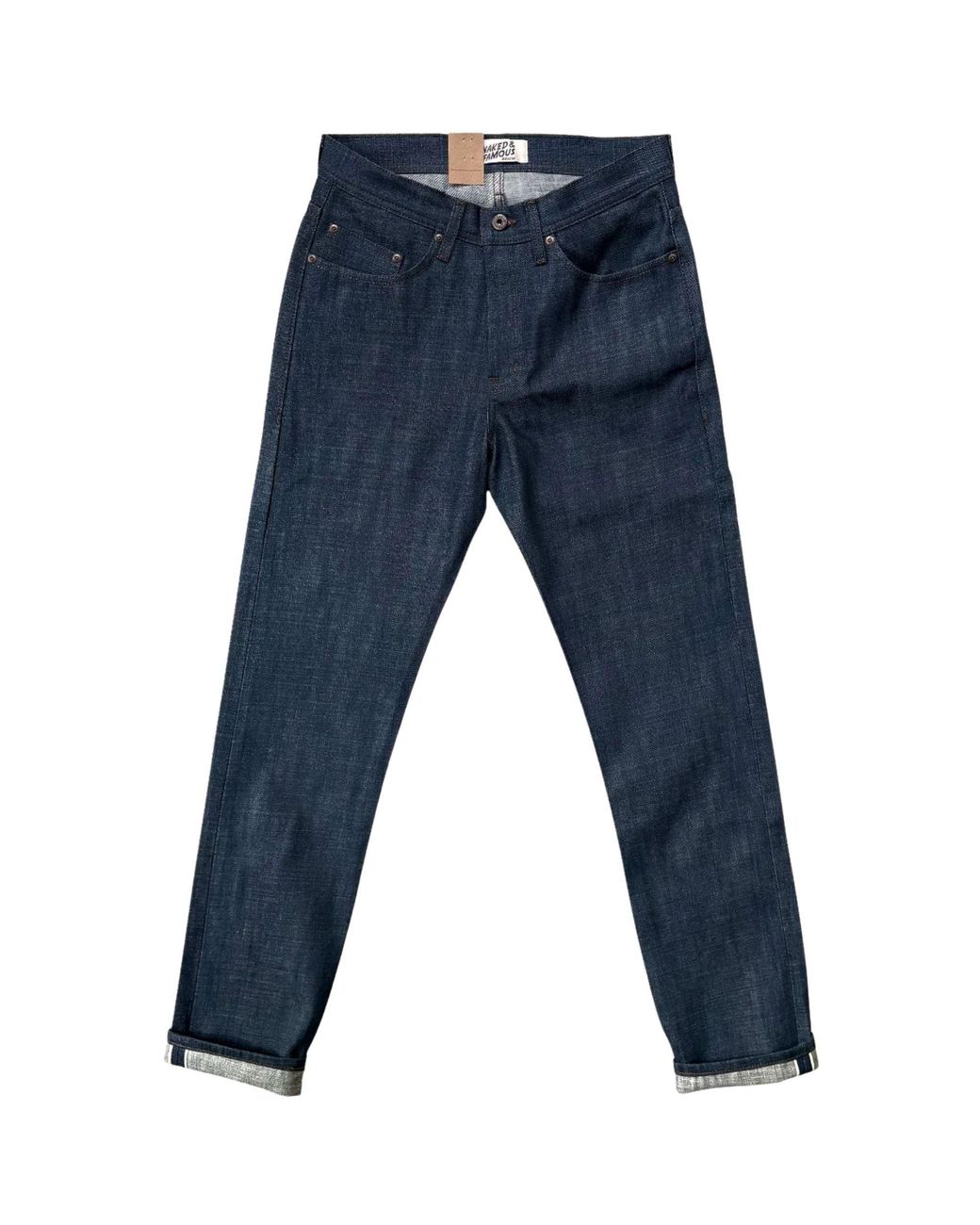Naked & Famous Blue Weird Guy Kawataro Selvedge for men