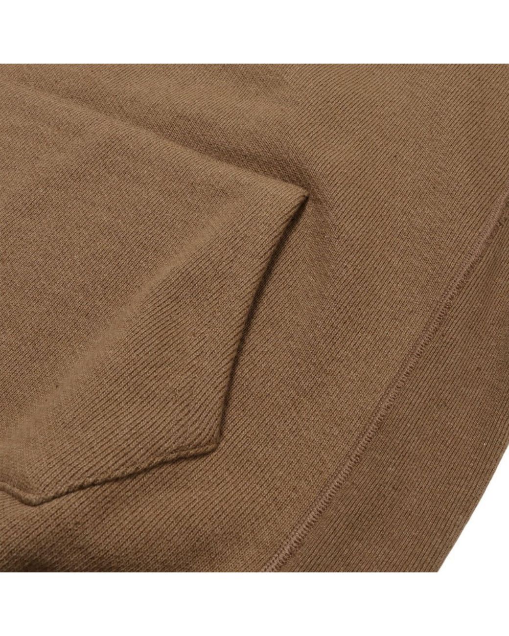 Wonder Looper Brown Double Heavyweight Iron Mordant Foxfibre Pullover Hoodie for men