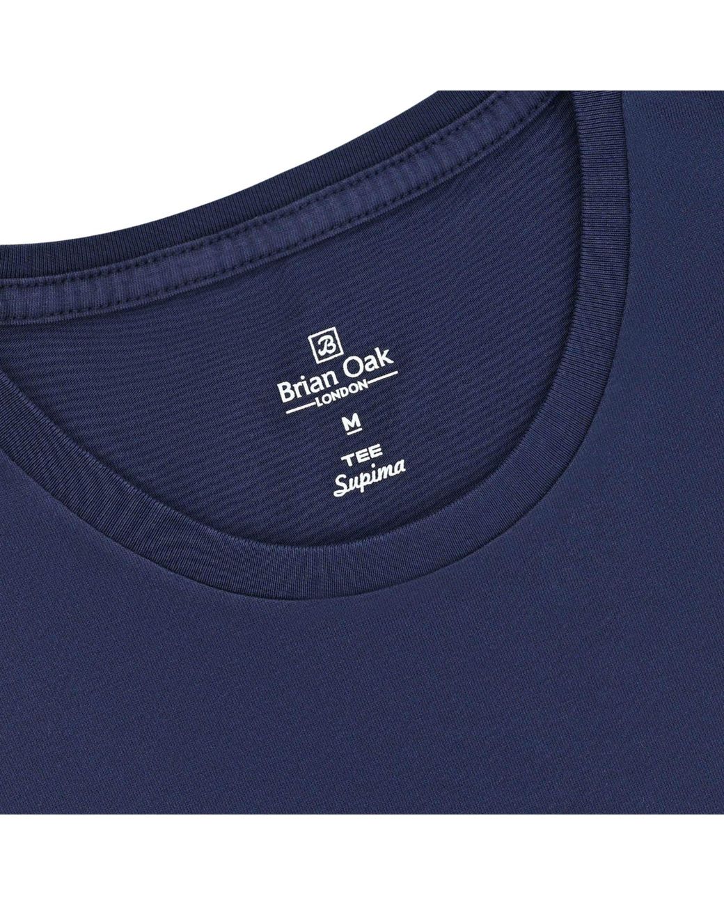Stuarts London Blue Brian Oak Pure Supima Cotton T-Shirt for men