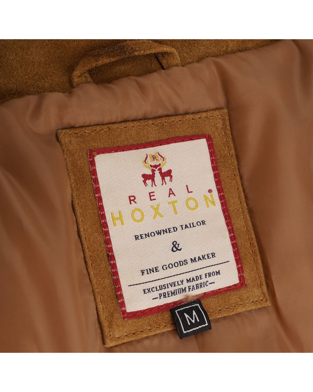 real hoxton Brown Suede Trucker Jacket for men
